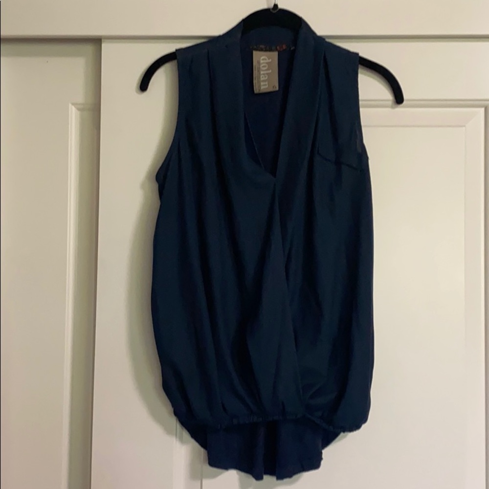 Anthropologie Dolan Silky Sleeveless Wrap Top